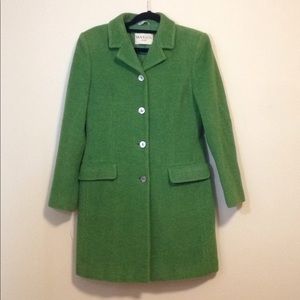 Max&Co Green Wool Blend Made in Italy Trench Coat